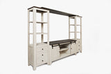 Madison County Vintage White Entertainment Wall - Ornate Home