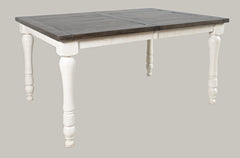 Madison County Vintage White Ext Dining Dining Table w/ 4 Chairs - Ornate Home
