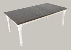Madison County Vintage White Ext Dining Dining Table w/ 4 Chairs - Ornate Home