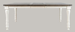Madison County Vintage White Ext Dining Dining Table w/ 6 - Ornate Home