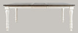 Madison County Vintage White Ext Dining Table - Ornate Home