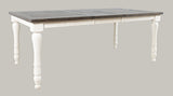Madison County Vintage White Ext Dining Table - Ornate Home