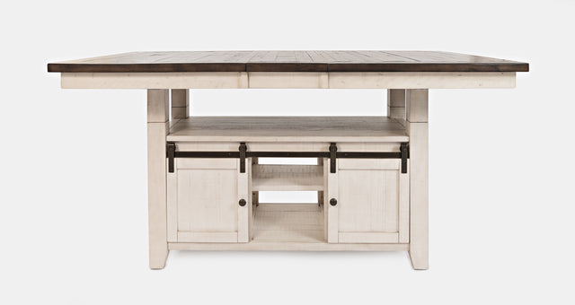 Madison County Vintage White High/Low Ext Dining Table - Ornate Home
