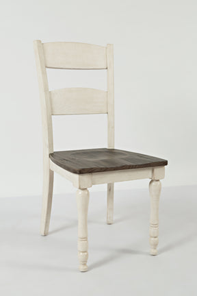 Madison County Vintage White Ladderback Chair (Set of 2) - Ornate Home