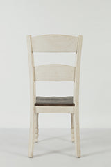 Madison County Vintage White Ladderback Chair (Set of 2) - Ornate Home