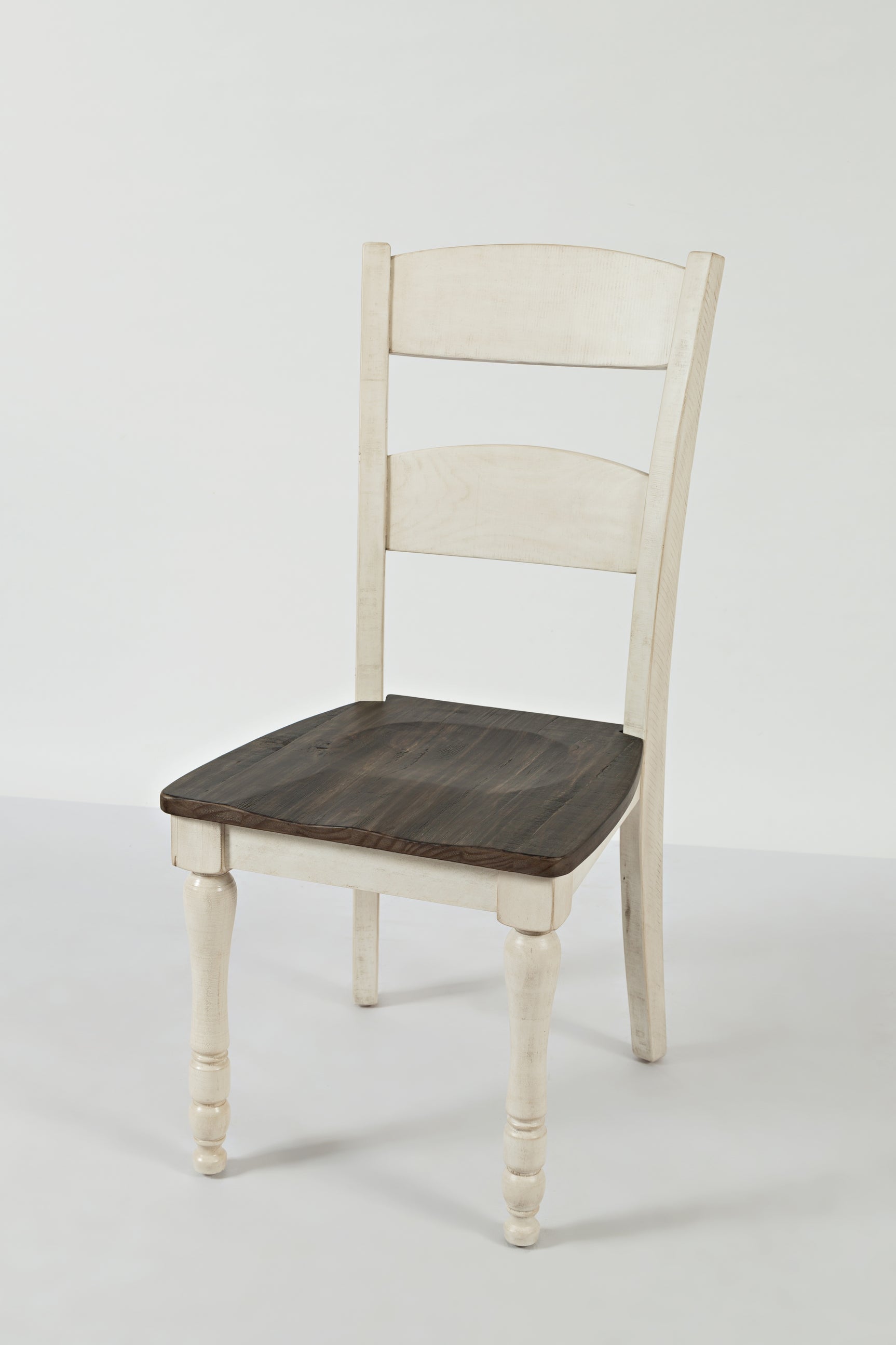 Madison County Vintage White Ladderback Chair (Set of 2) - Ornate Home