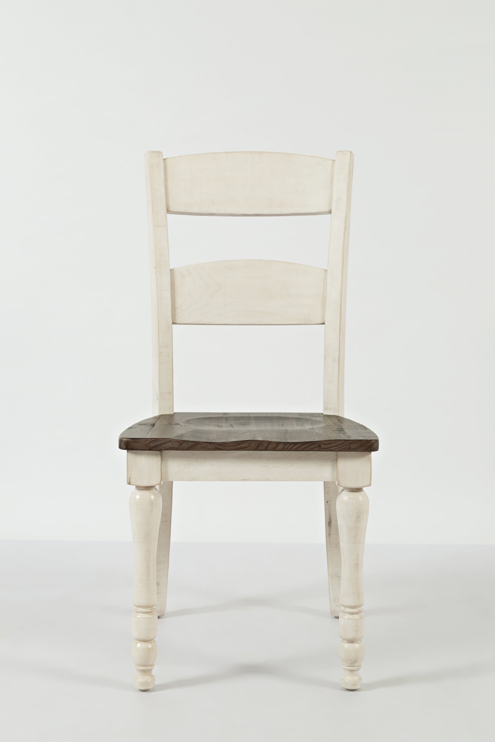 Madison County Vintage White Ladderback Chair (Set of 2) - Ornate Home