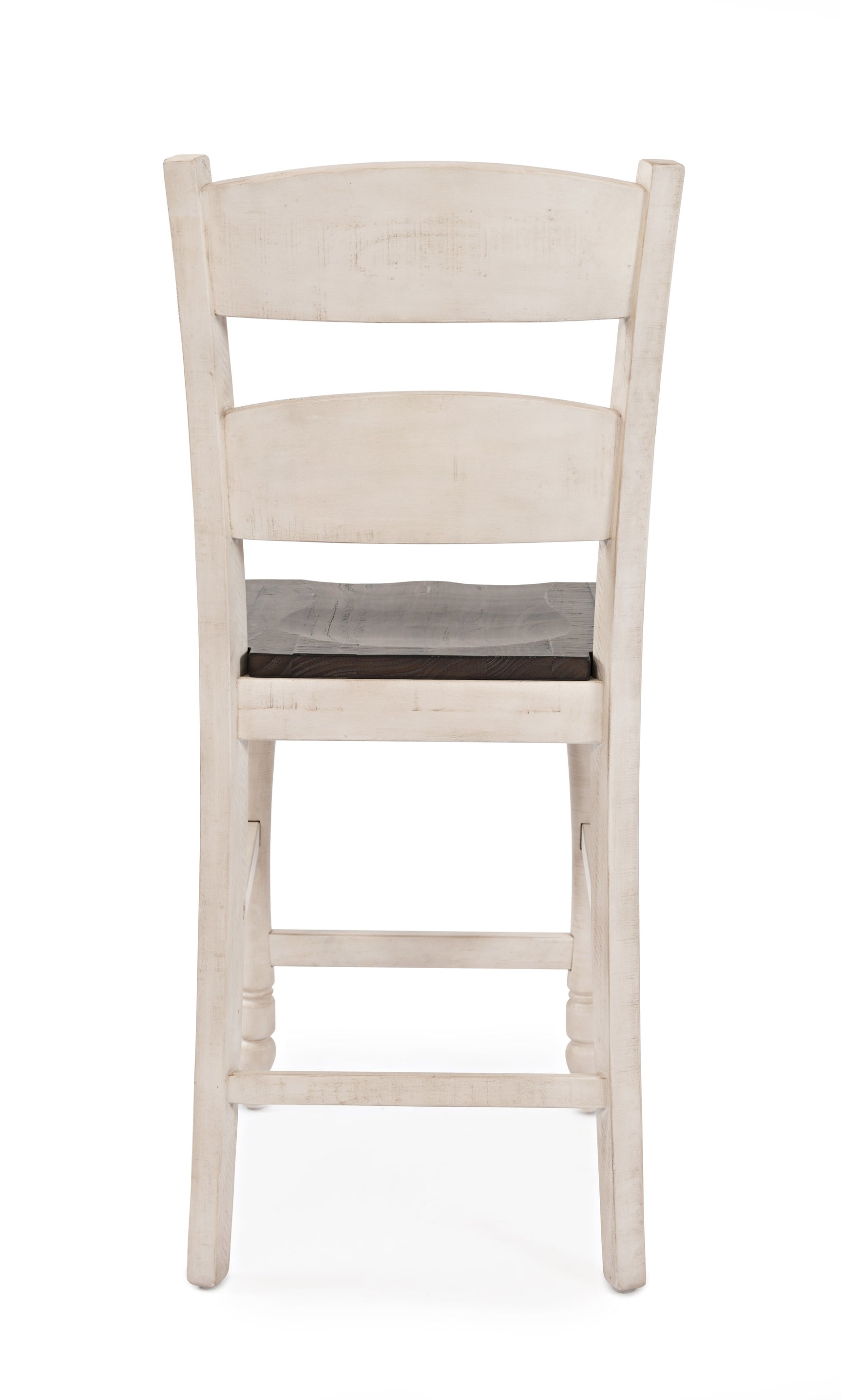 Madison County Vintage White Ladderback Stool (Set of 2) - Ornate Home