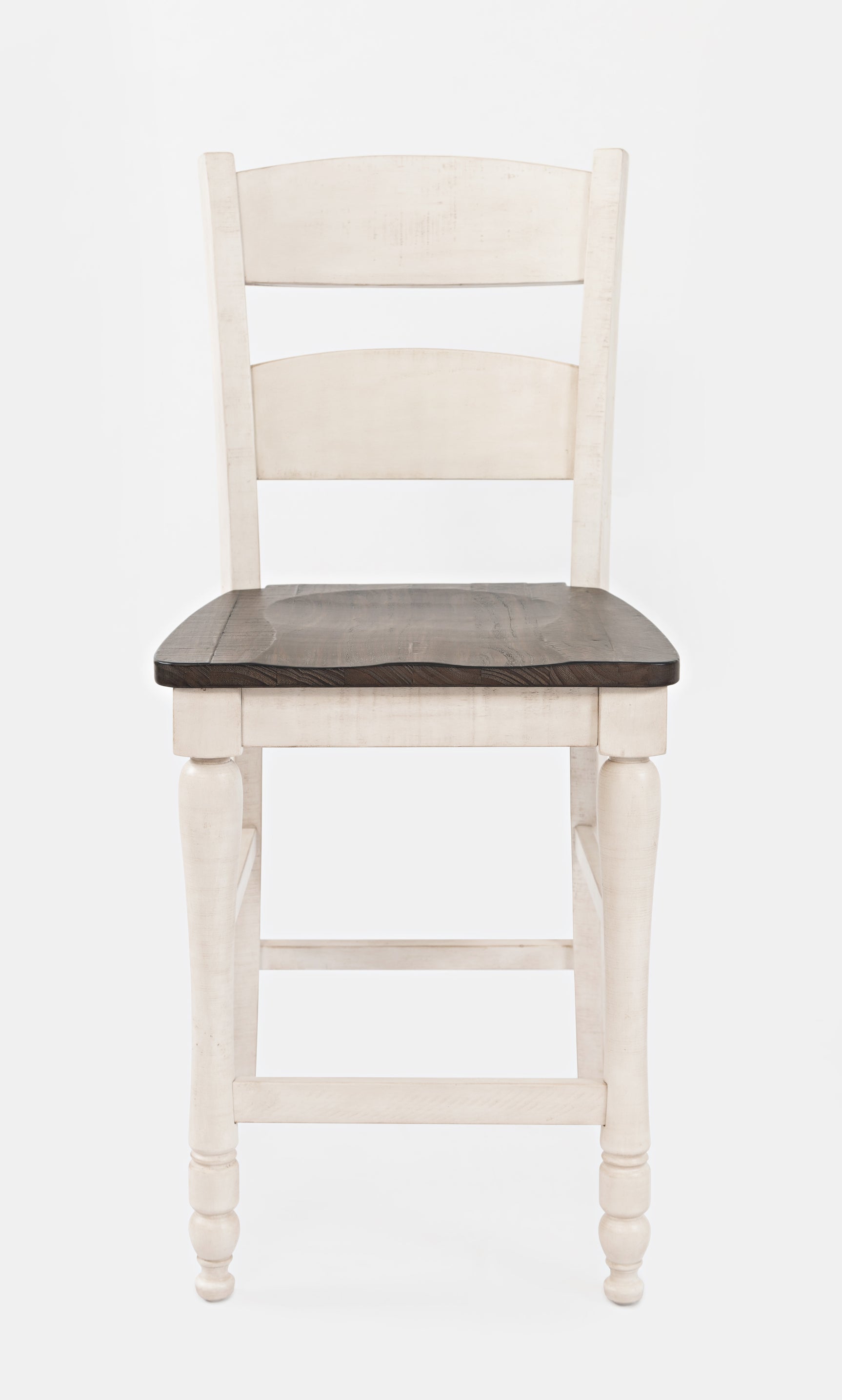 Madison County Vintage White Ladderback Stool (Set of 2) - Ornate Home