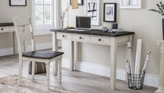 Madison County Vintage White Power Desk - Ornate Home