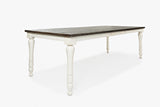 Madison County Vintage White Rect. Ext Table - Ornate Home