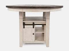Madison County Vintage White Round Dining Dining Table - Ornate Home
