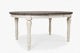 Madison County Vintage White Round to Oval Dining Table - Ornate Home