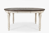 Madison County Vintage White Round to Oval Dining Table - Ornate Home