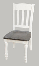 Madison County Vintage White Slatback Chair (Set of 2) - Ornate Home