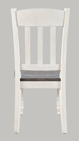 Madison County Vintage White Slatback Chair (Set of 2) - Ornate Home