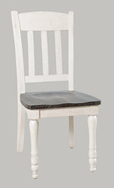 Madison County Vintage White Slatback Chair (Set of 2) - Ornate Home