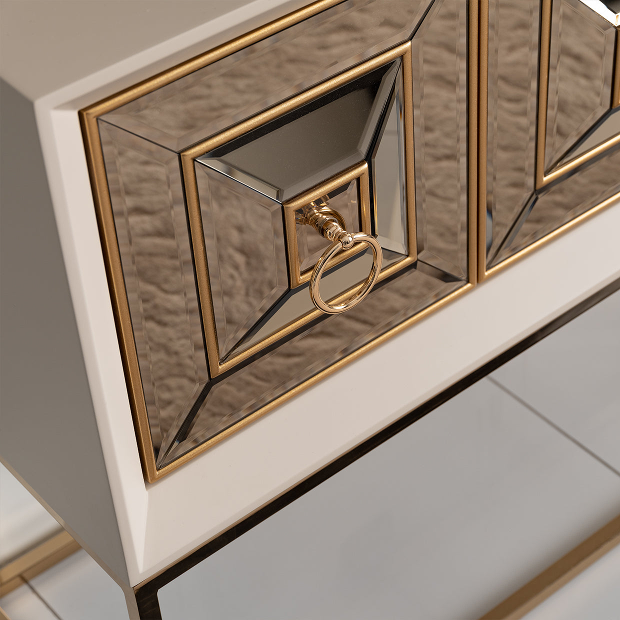 Madison Glistening Gold Small Console - Ornate Home