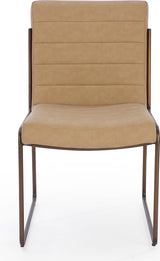 Madison Honey/Light Bronze Metal Frame Dining Chair - Ornate Home