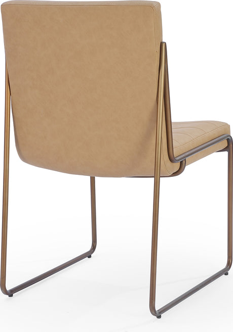 Madison Honey/Light Bronze Metal Frame Dining Chair (Set of 2) - Ornate Home