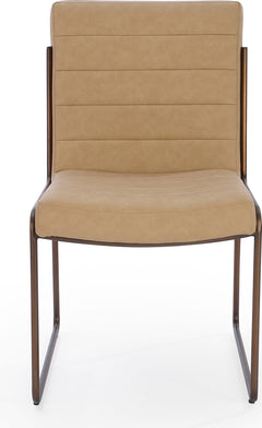 Madison Honey/Light Bronze Metal Frame Dining Chair (Set of 2) - Ornate Home
