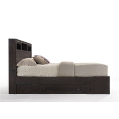 Madison II Espresso Platform Eastern King Bed w/ Storage - Ornate Home