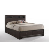 Madison II Espresso Platform Eastern King Bed w/ Storage - Ornate Home
