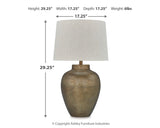 Madney Antique Gold 2-Piece Lamp Set (Online Special Price) - Ornate Home