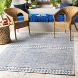 Madras Light Blue Green All Over Performance Outdoor Area Rug - Ornate Home