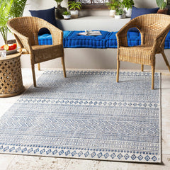 Madras Light Blue Green All Over Performance Outdoor Area Rug - Ornate Home