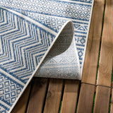 Madras Light Blue Green All Over Performance Outdoor Area Rug - Ornate Home