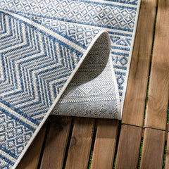Madras Light Blue Green All Over Performance Outdoor Area Rug - Ornate Home