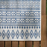 Madras Light Blue Green All Over Performance Outdoor Area Rug - Ornate Home