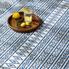 Madras Light Blue Green All Over Performance Outdoor Area Rug - Ornate Home