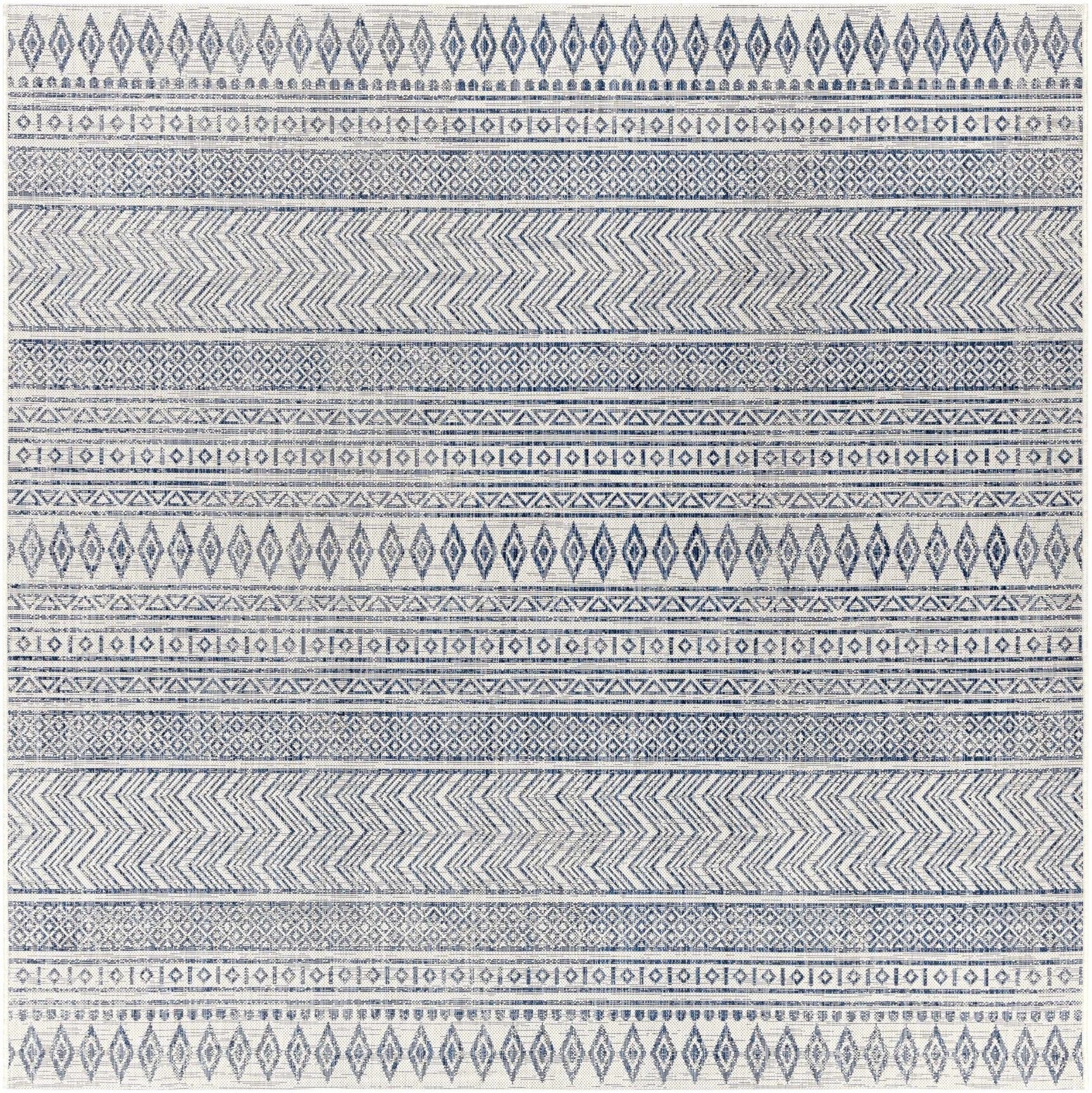 Madras Light Blue Green All Over Performance Outdoor Area Rug - Ornate Home