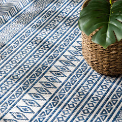 Madras Light Blue Green All Over Performance Outdoor Area Rug - Ornate Home