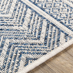 Madras Light Blue Green All Over Performance Outdoor Area Rug - Ornate Home