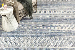 Madras Light Blue Green All Over Performance Outdoor Area Rug - Ornate Home