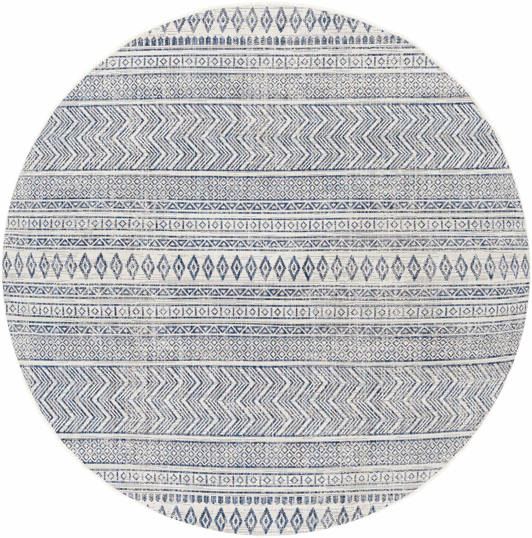 Madras Light Blue Green All Over Performance Outdoor Area Rug - Ornate Home