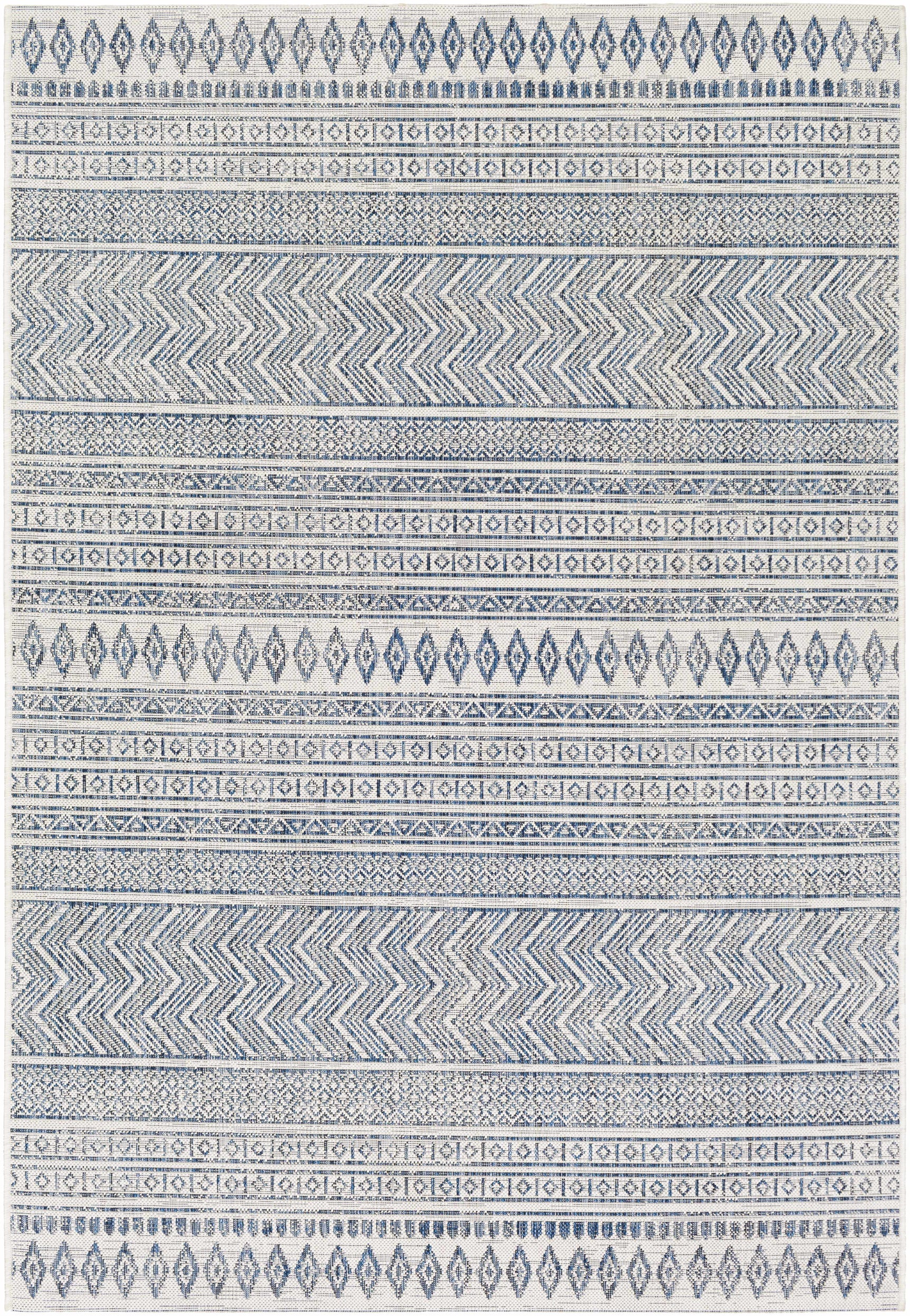 Madras Light Blue Green All Over Performance Outdoor Area Rug - Ornate Home