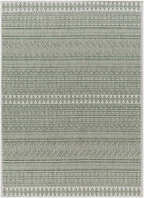 Madras Natural Gray Green All Over Performance Outdoor Area Rug - Ornate Home