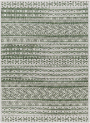Madras Natural Gray Green All Over Performance Outdoor Area Rug - Ornate Home