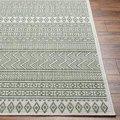 Madras Natural Gray Green All Over Performance Outdoor Area Rug - Ornate Home