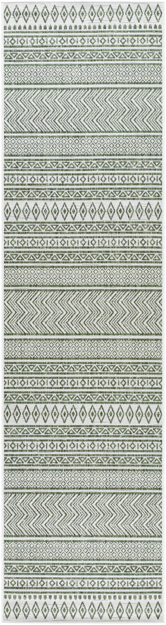 Madras Natural Gray Green All Over Performance Outdoor Area Rug - Ornate Home