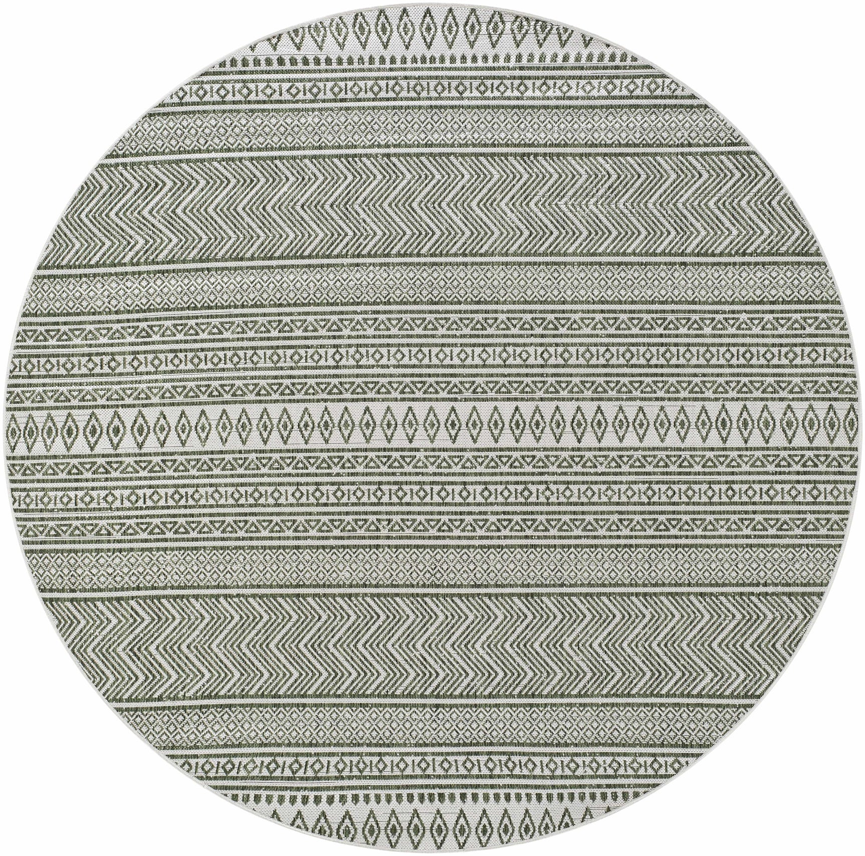 Madras Natural Gray Green All Over Performance Outdoor Area Rug - Ornate Home
