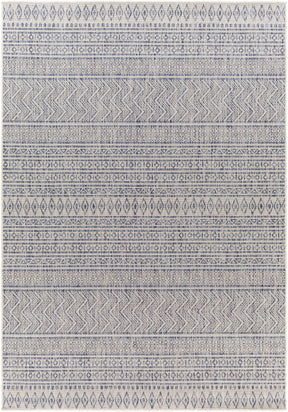Madras Navy All Over Performance Outdoor Rug - Ornate Home