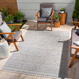 Madras Navy All Over Performance Outdoor Rug - Ornate Home