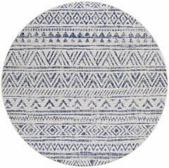 Madras Navy All Over Performance Outdoor Rug - Ornate Home