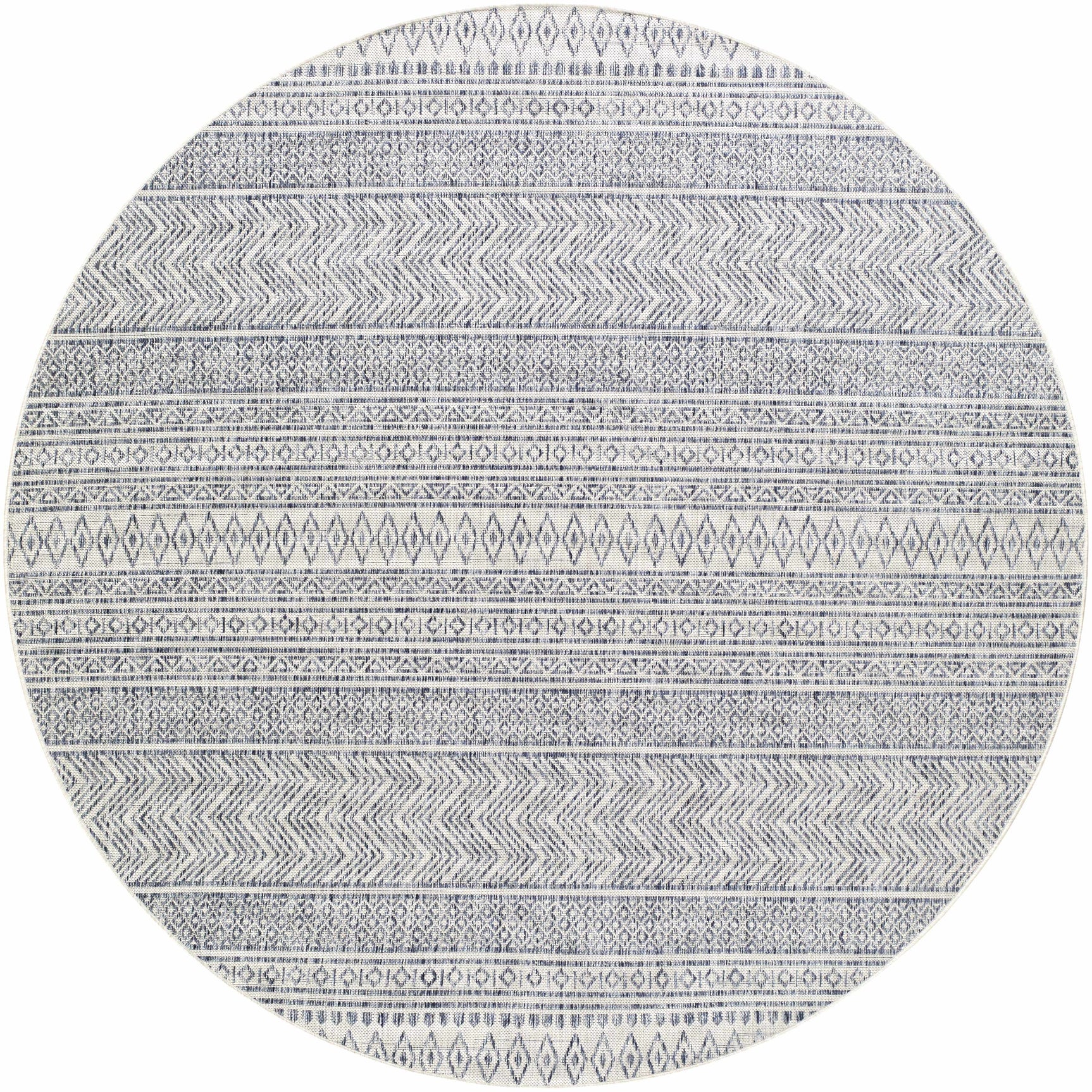 Madras Navy All Over Performance Outdoor Rug - Ornate Home