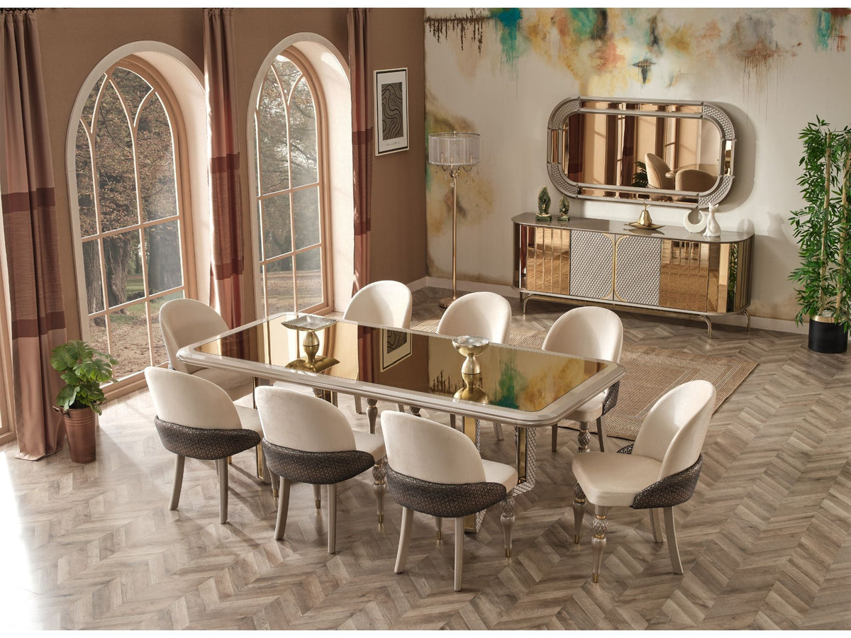 Madrid Cream Dining Table - Ornate Home